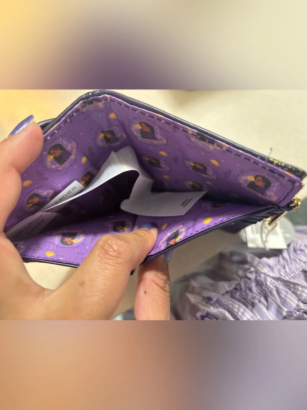 Disney Parks Loungefly Navy Wallet with Gold Star Dust